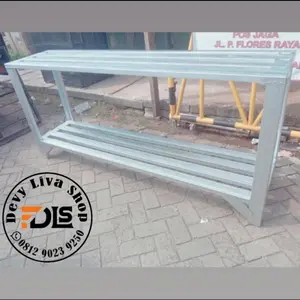 Rak pot bunga susun 1 baja ringan canal C - 3Meter