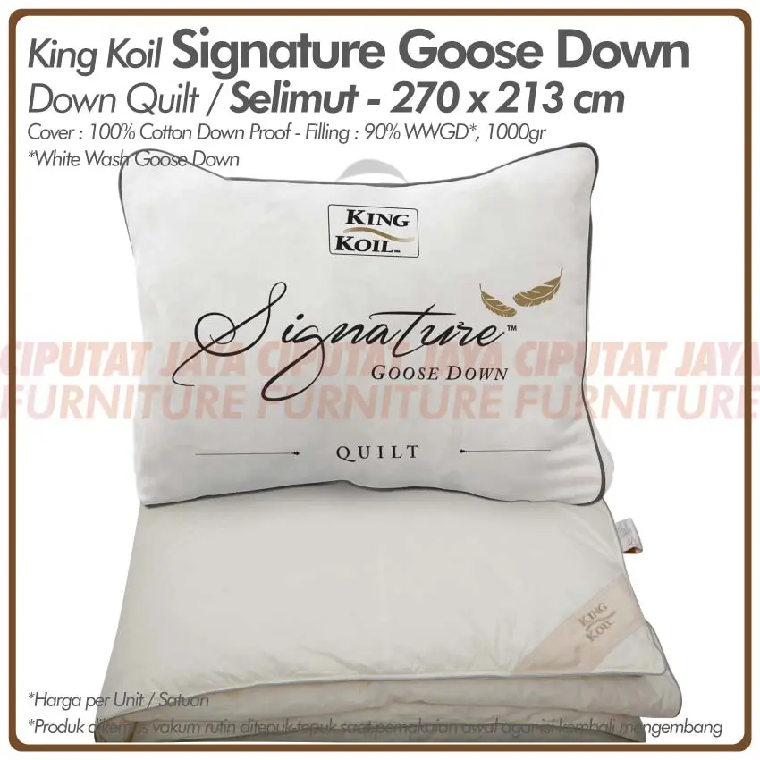 Selimut King Koil Signature Goose Down Quilt - Selimut Bulu Angsa