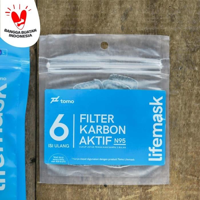 (FILTER ONLY - 6 Pcs) Masker TOMO LifeMask V3 N95 Anti Polusi ORIGINAL