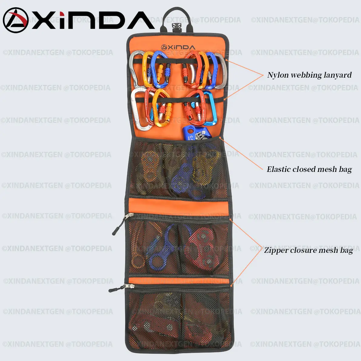XINDA Personal Carabiner Organizer Toolbag