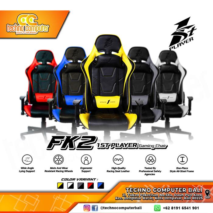 Gambar Kursi Gaming 1ST PLAYER FK2 | GAMING CHAIR - RED BLACK dari Techno Computer Bali Kota Denpasar Tokopedia