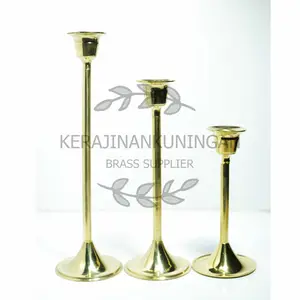 Tempat lilin kuningan brass candle holder gold 15cm / 20cm / 25cm