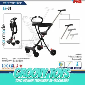 Stroller Bayi Portable 4 Roda - PMB Ezzy Stroller EZ-01 BLACK