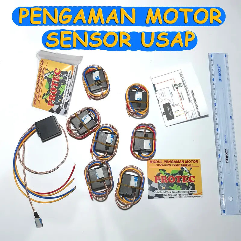 key touch kunci rahasia alarm pengaman motor sensor sentuh jari PROTEC 2