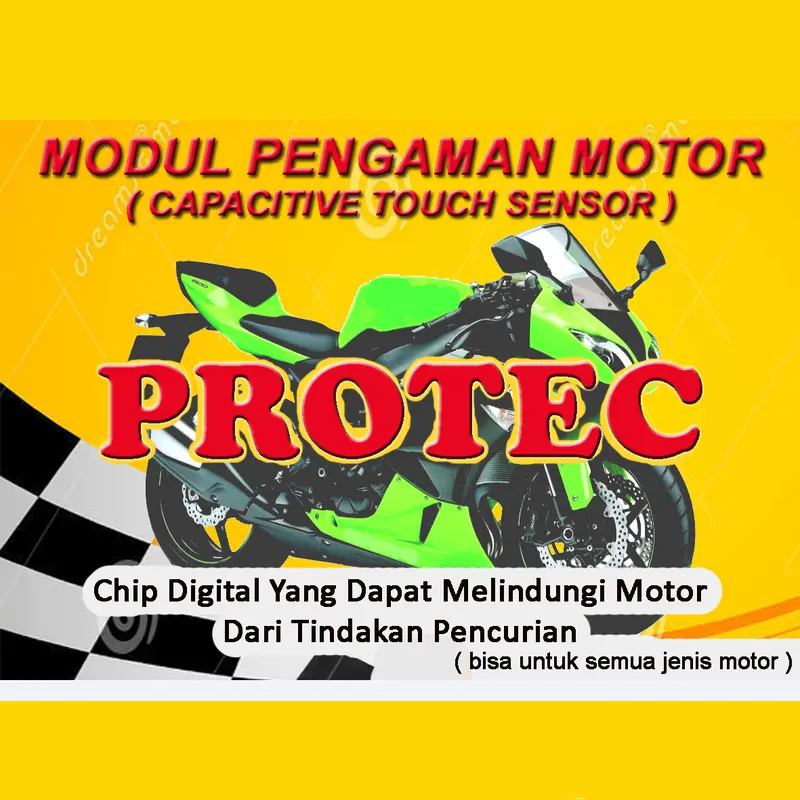 key touch kunci rahasia alarm pengaman motor sensor sentuh jari PROTEC 3