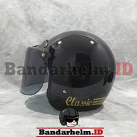 Gambar Helm bogo classic (khusus wanita muslimah / berjilbab) - Putih, helm+kc datar dari BANDARHELM Kota Bandung 1 Tokopedia