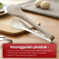 Gambar Capitan Penjepit Es Makanan Kue Gorengan Stainless steel Food tongs dari DORI BAROKAH JAYA Kota Administrasi Jakarta Pusat 2 Tokopedia