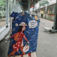 Gambar SANCRAFT - Foldable Shopping Bag (Blue) dari SANCRAFT ID Kota Administrasi Jakarta Timur 2 Tokopedia