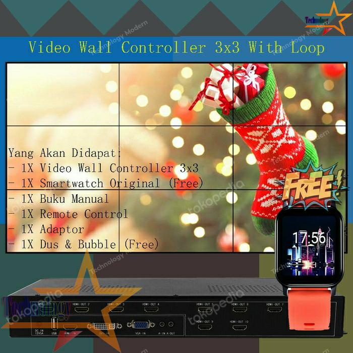 Video Wall Controller 3x3 U/ 9 Channel TV HDMI|DVI|VGA With Loop 1080P