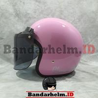 Gambar Helm bogo classic (khusus wanita muslimah / berjilbab) - Putih, helm+kc datar dari BANDARHELM Kota Bandung 2 Tokopedia