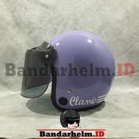Gambar FLASH SALE!! Helm Classic Bogo Retro Ungu Pastel Classic Go Original - Helm saja dari BANDARHELM Kota Bandung 2 Tokopedia