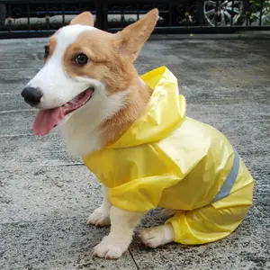 Jas Hujan Anjing Imut Plastik - Size M