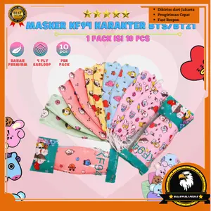Masker KF94 Anak isi 10pcs motif CAMPUR facemask RP