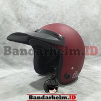 Gambar FLASH SALE!! Helm Classic Bogo Merah Marun Doff Classic Go Original - HELM SAJA dari BANDARHELM Kota Bandung 2 Tokopedia