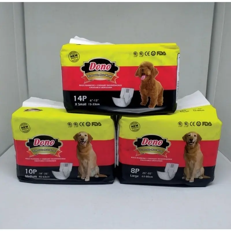 Dono pet dog male wrap diapers besar per bag