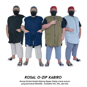 Rompi Sholat Jumbo Kabiro Rosal Oblong Zipper Ozip Big Size 4XL - 6XL