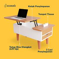 Gambar Decorunic Meja Tamu Modern 90x50 Coffee Table Minimalis Meja Laci dari Decorunic Kab. Jepara 4 Tokopedia