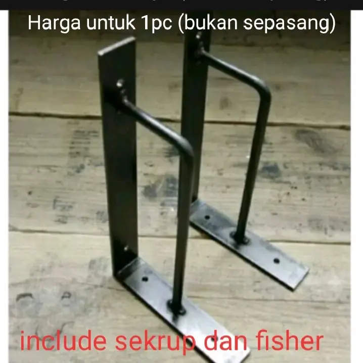 Rak besi siku bracket ambalan tampel dinding