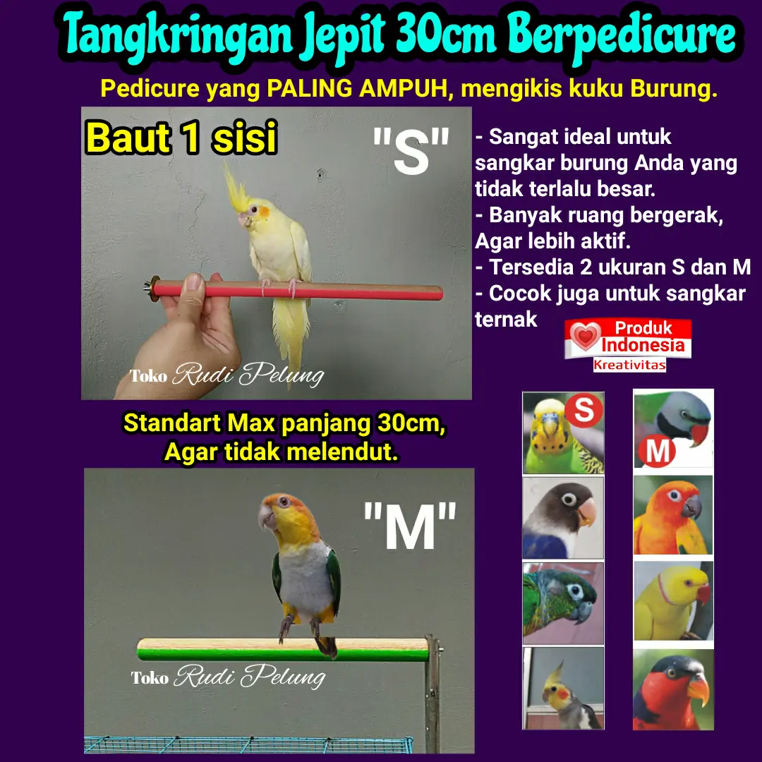Tangkringan Plat Tenggeran Plat 1 sisi BERPEDICURE S dan M