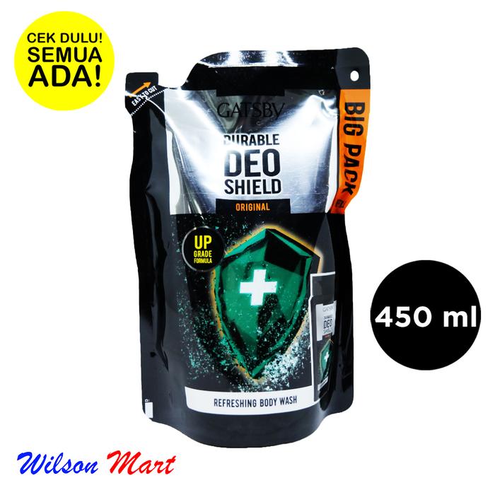 Gambar GATSBY BODY SHOWER GEL DURABLE DEO SHIELD ORIGINAL 450 ML REFILL dari Wilson Mart Kota Administrasi Jakarta Barat Tokopedia