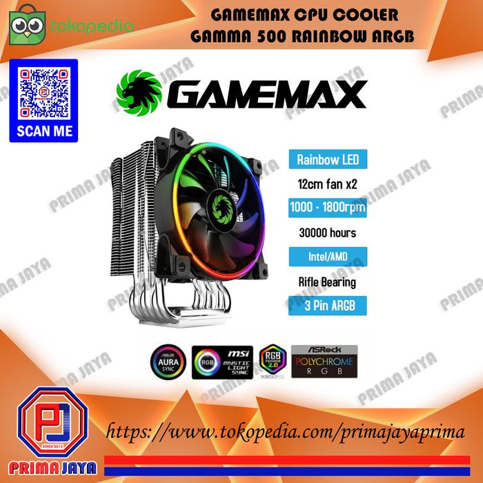 Jual GAMEMAX GAMMA 500 RAINBOW RGB CPU Cooler ARGB - Kota Manado ...