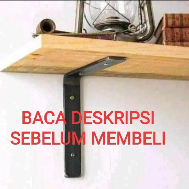 besi siku L penyangga papan ambalan bisa untuk penahan tengah