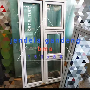 jendela aluminium 70x150 gandeng 3hidup 1mati casement