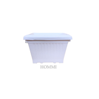 Gambar Pot Tanaman Model Segi Putih HEA6 dari Hommi.Mart Kota Bandung 2 Tokopedia