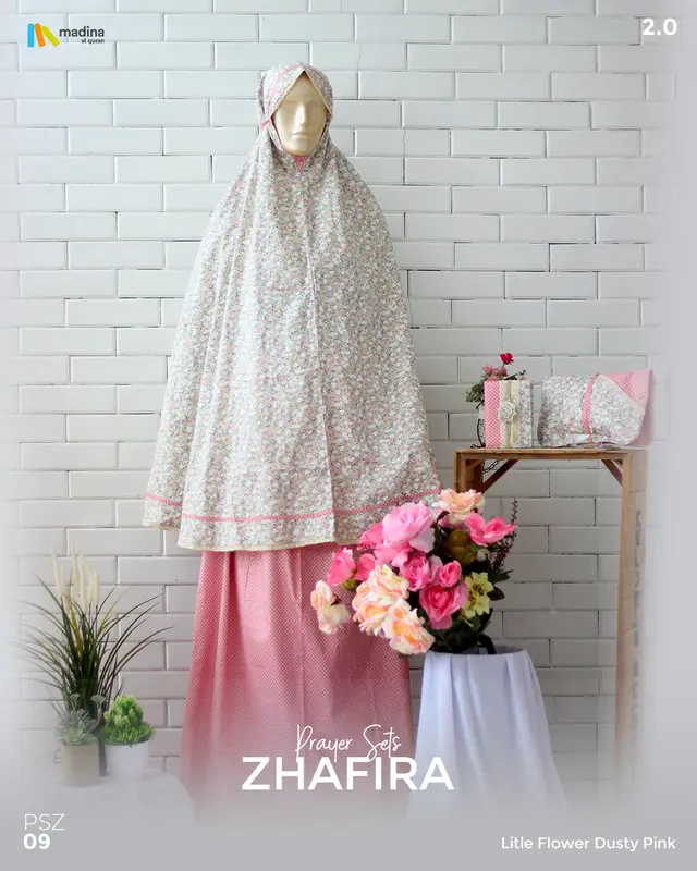 MUKENA PROMO Al Quran SHABBYCHIC Katun Jepang Prayer Set Madina Zhafir 1