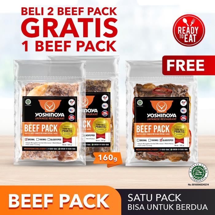 Gambar 2 Beef Pack Free 1 Beef Pack dari Yoshinoya Official Store Kota Administrasi Jakarta Pusat Tokopedia