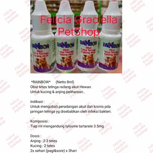 Rainbow obat Radang telinga hewan