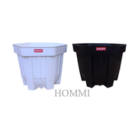 Gambar Pot Tanaman Model Hexagon Pasific HEA1 - Hitam dari Hommi.Mart Kota Bandung 2 Tokopedia