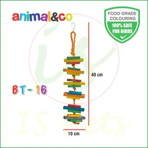 AnimalnCo BT-16 Bird Toy Mainan Burung Gigitan Parrot Macaw Conure