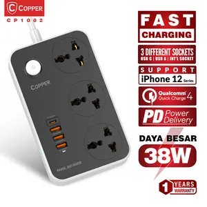 COPPER Power Socket CP1002 USB PD 20W + QC 3.0 Fast Charging