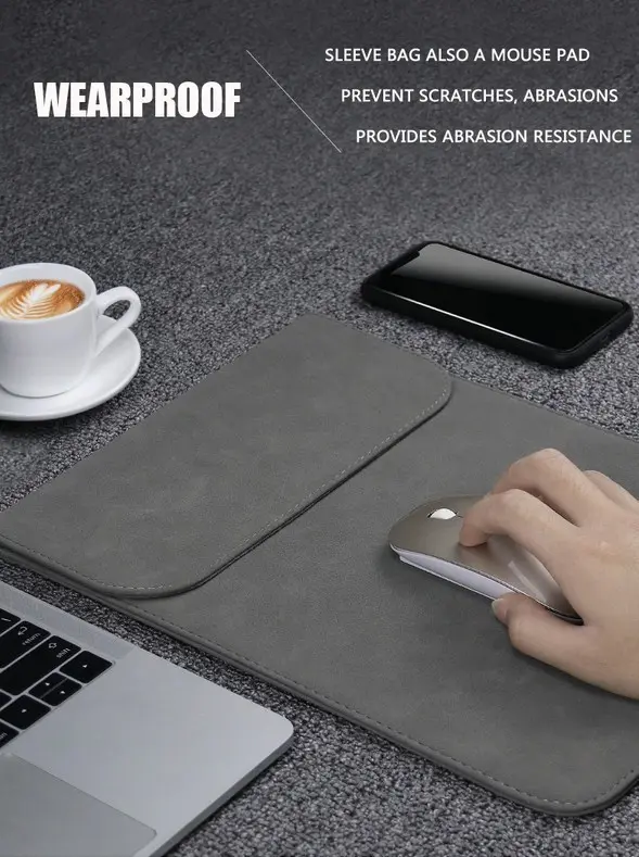 Macbook Air M1 2020 13 Inch Sleeve Leather Tas Mousepad Premium Bag 2