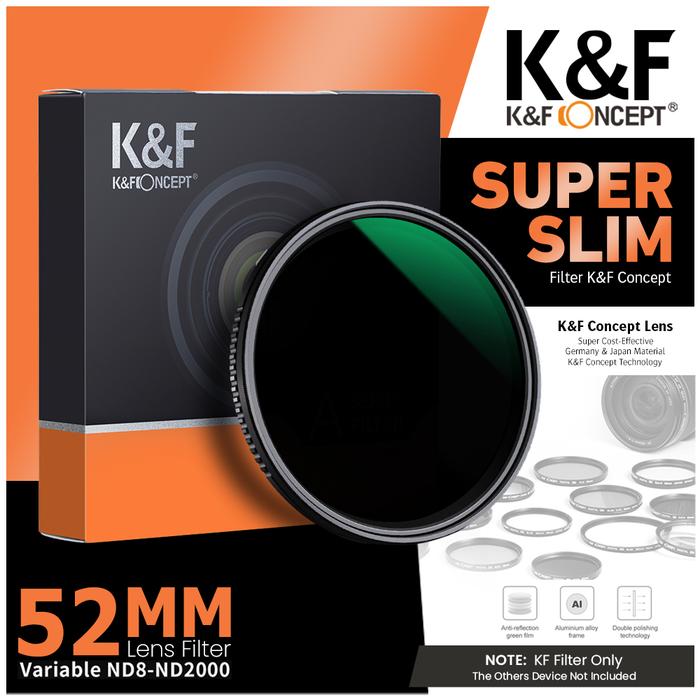 Gambar KNF Concept 52mm Filter Multi Coating ND8-2000 Super Slim Filter K&F dari MACRO.id Kota Administrasi Jakarta Barat Tokopedia