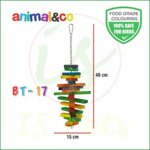 AnimalnCo BT-17 Bird Toy Mainan Burung Gigitan Parrot Macaw Conure