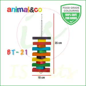 AnimalnCo BT-21 Bird Toy Mainan Burung Gigitan Parrot Macaw Conure