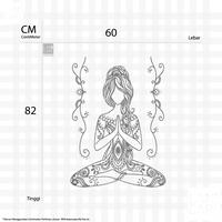Gambar Stiker Cutting yoga namaste Sticker Dinding Kaca ruangan dekorasi - Putih dari LANCARI Kota Administrasi Jakarta Pusat 2 Tokopedia