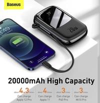 Gambar BASEUS 20W POWER BANK 20000mAh FAST CHARGER FOR IPHONE 12/11/ PRO/MAX - Hitam dari D&D-oLshop Kota Depok 5 Tokopedia
