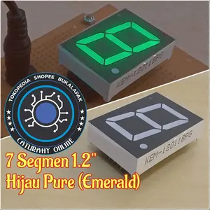 seven 7 segmen 1.2 inc hijau pure emerald segment 1,2