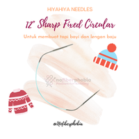 Gambar Jarum Rajut HiyaHiya Sharp Fixed Circular 12" - 5 mm dari Nofiberphobia Kota Surabaya 1 Tokopedia
