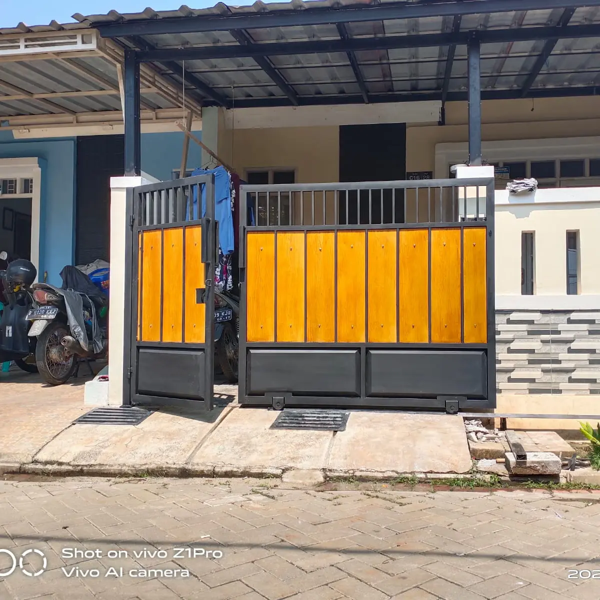 PAGAR DORONG MURAH MOTIF WOODPLANK
