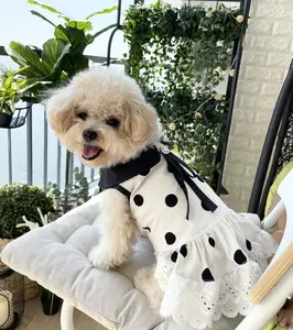 baju anjing kecil dress polkadot