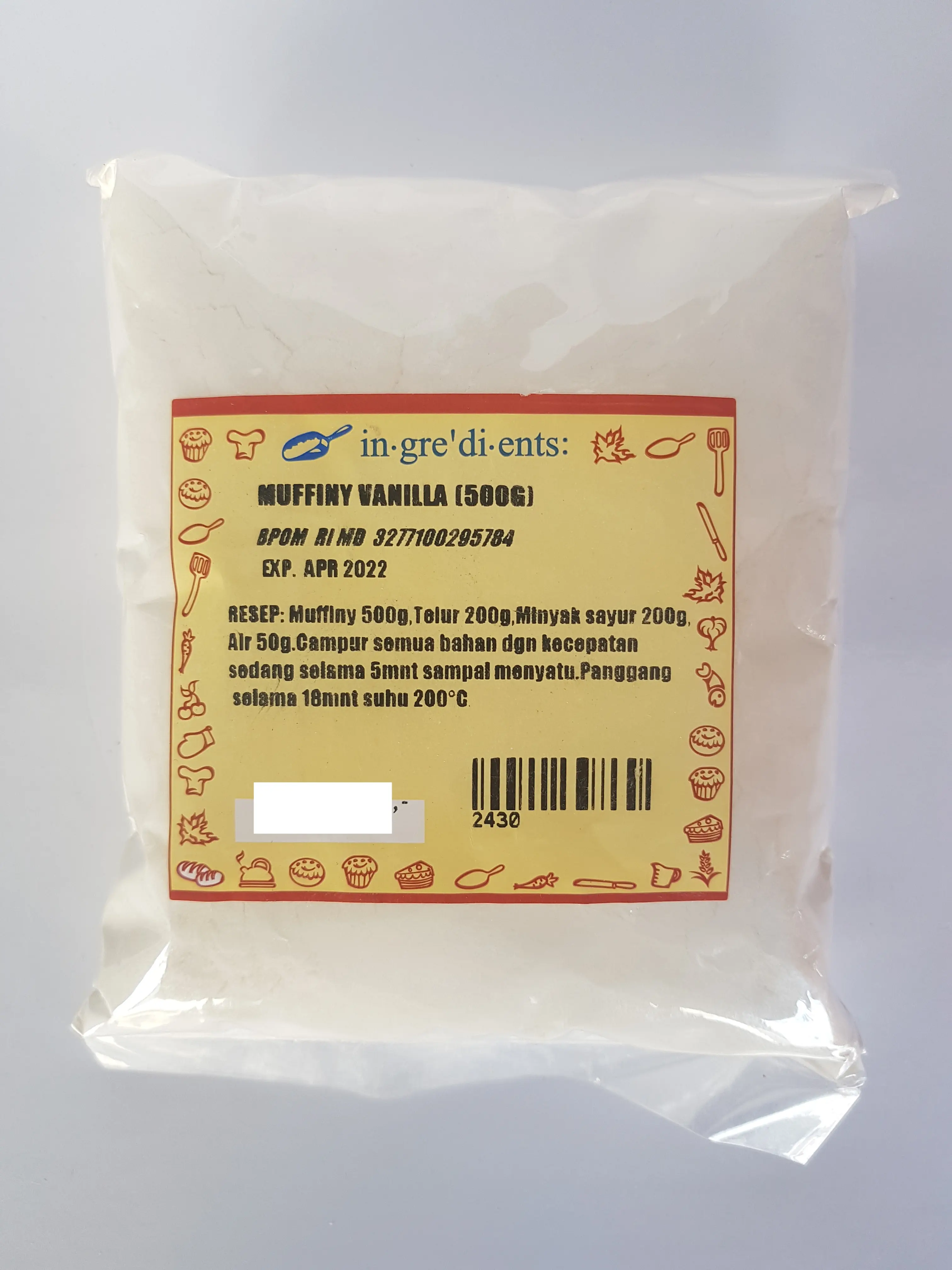 MUFFINY VANILLA 500gr MUFFIN PREMIX VANILLA