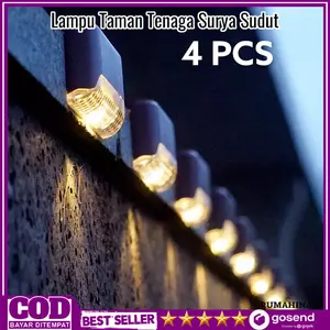 Lampu Taman Pagar Halaman Tenaga Surya Solar Cell Waterproof Set 4 PCS