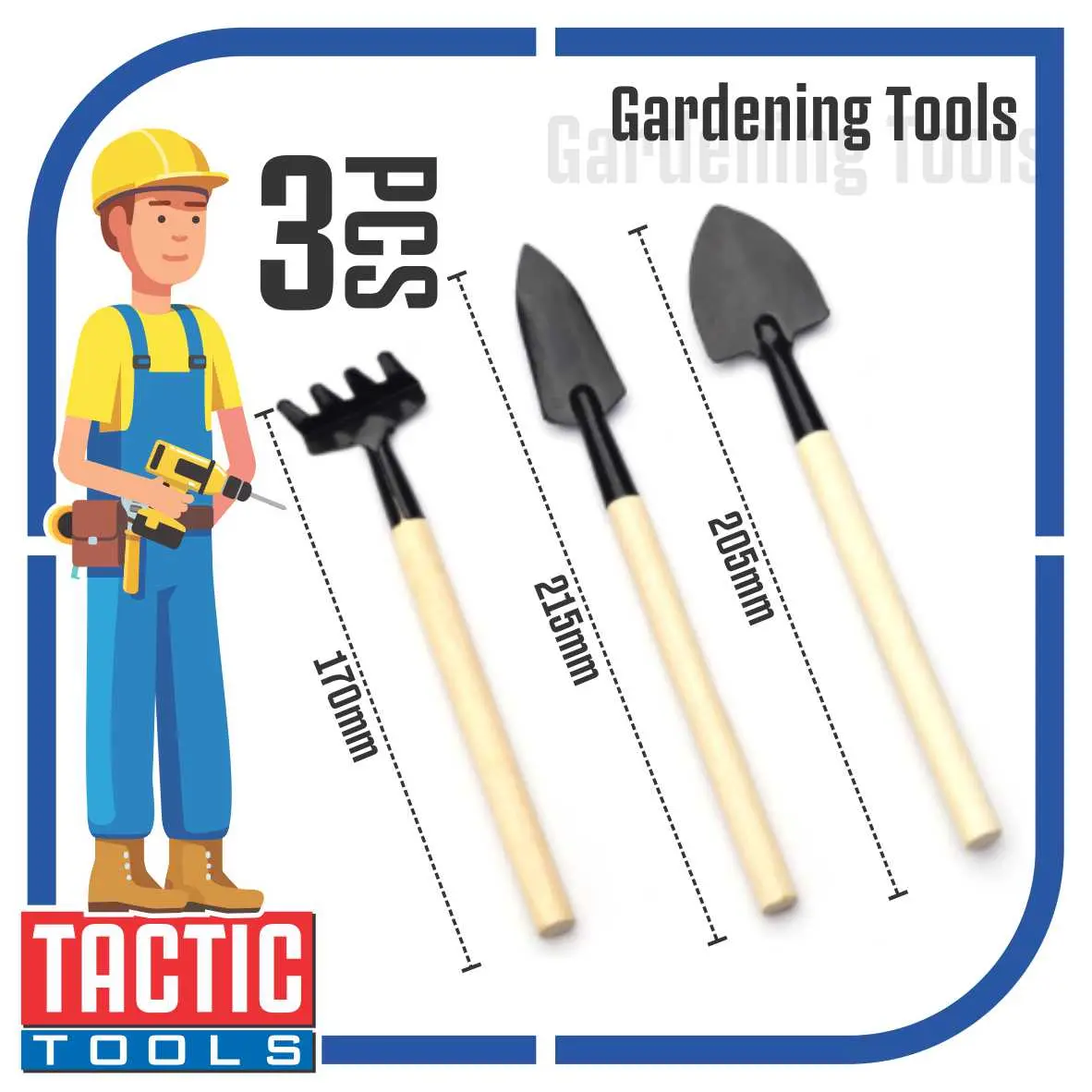Sekop Garpu Mini Tanaman Hias set 3 Pcs / Gardening Tools