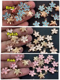 Gambar Enamel charm cherry blossom charm enamel bunga sakura - Biru Muda dari Done Handymade Kota Administrasi Jakarta Barat 3 Tokopedia