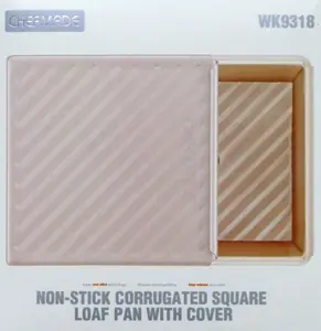 Chefmade corrugated square loaf pan with cover WK9318 / Loyang roti