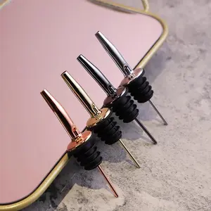 Liquor Spirit bottle Pourer Penutup botol stainless steel flow wine